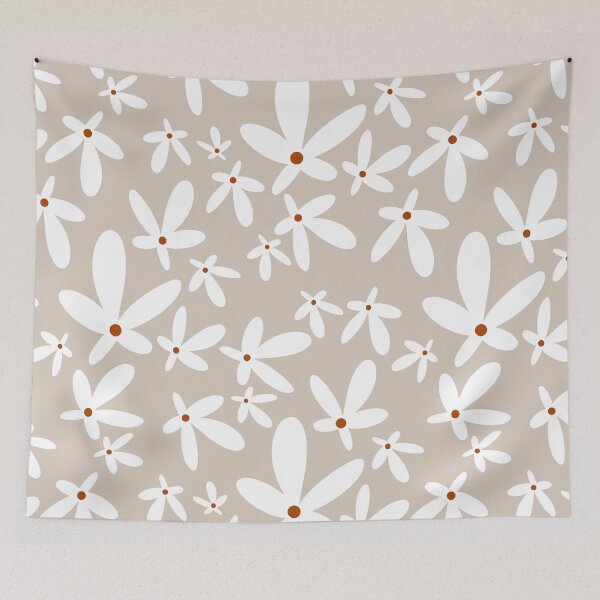 Artikelvorschau, Quirky Florals in Beige, Terracotta and White entworfen und verkauft von meggydesigns.