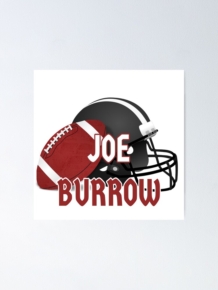 NEW Rare NFL Art Print: Joe Burrow Cincinnati Bengals White 