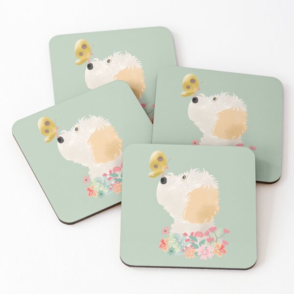 Item preview, Hello Spring! White Cream Goldendoodle Labradoodle Cockapoo Cavapoo Aussiedoodle Sheepadoodle designed and sold by Lulupainting.