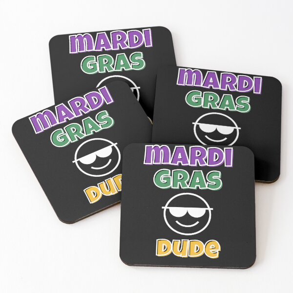 Item preview, Mardi Gras Dude: un tipo divertido y colorido de Mardi Gras para tipos geniales y amantes de las gafas de sol designed and sold by Diferenty Shop ⭐⭐⭐⭐⭐.