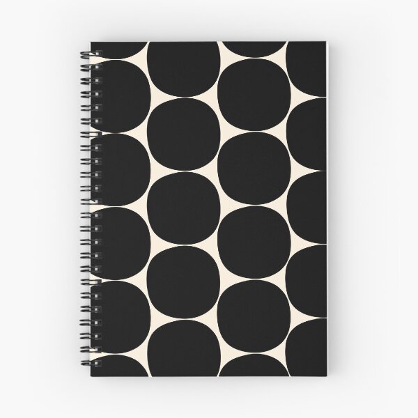 Item preview, Mid-Century Mod Minimalist Dot Pattern in Black and Almond Cream designed and sold by kierkegaard.