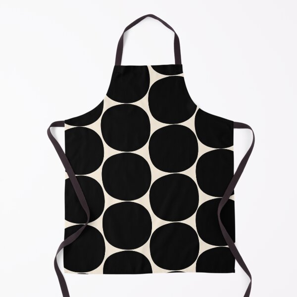 Item preview, Mid-Century Mod Minimalist Dot Pattern in Black and Almond Cream designed and sold by kierkegaard.