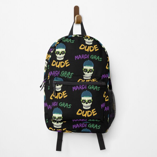 Item preview, Mardi Gras Dude Skull - Funny Colorful Mardi Gras Dude For Cool Dudes And Sunglasses And Skulls Lovers Bad Boys designed and sold by Diferenty Shop  ⭐⭐⭐⭐⭐.