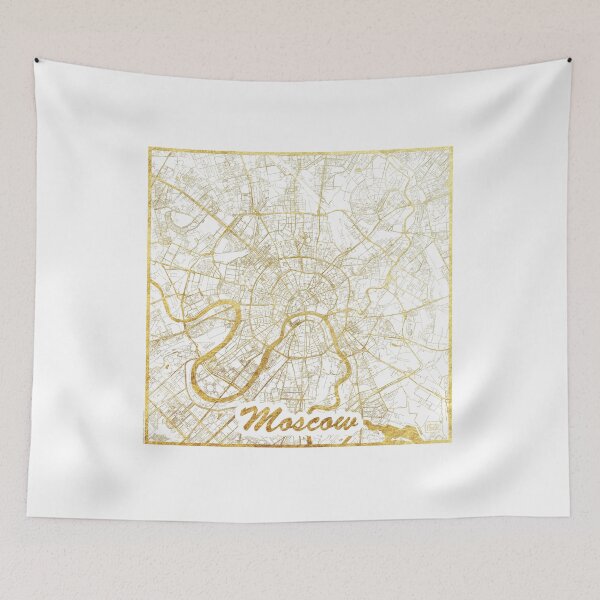 Item preview, Moscow Map Gold designed and sold by HubertRoguski.
