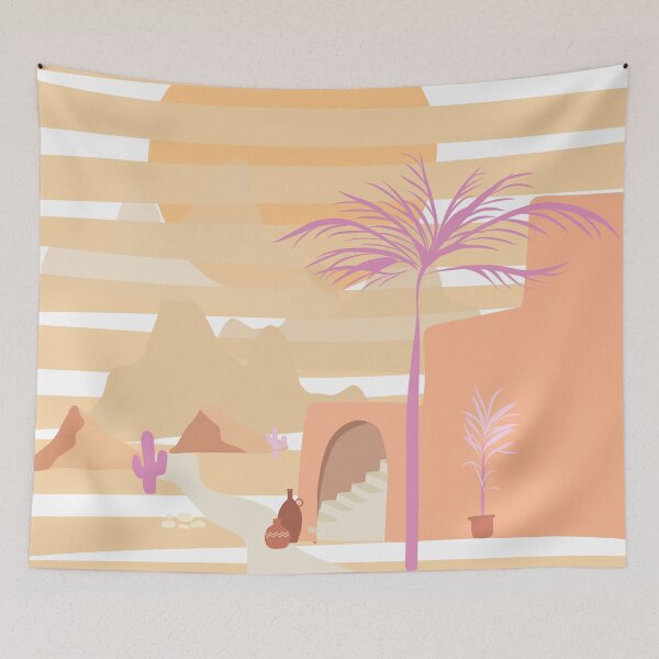 Item preview, Rustic Moroccan Boho Sunset Landscape designed and sold by IZiets.