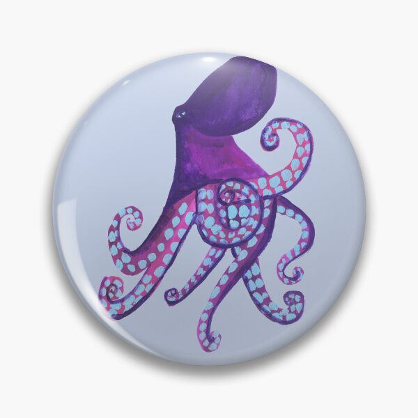 Item preview, Violet and Pale Blue Octopus designed and sold by hunkyfrog.