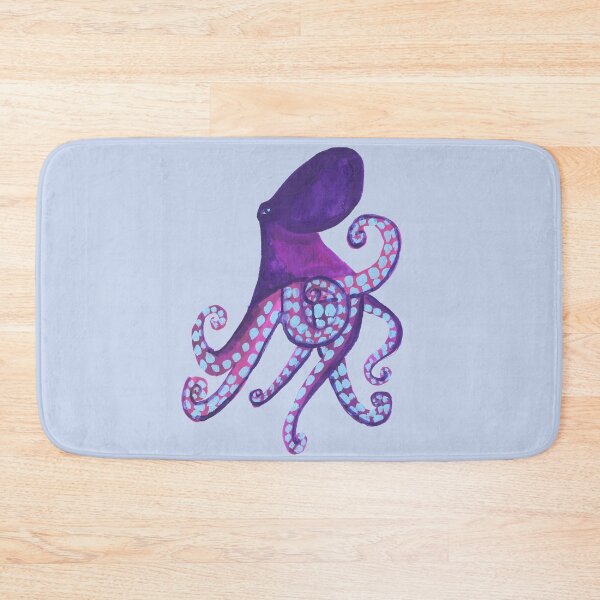 Item preview, Violet and Pale Blue Octopus designed and sold by hunkyfrog.
