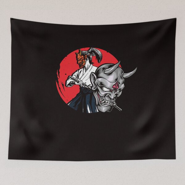 Item preview, Girl Japan Warrior Mempo Kendo Katana Samurai Ninja Shinobi designed and sold by TomGiantDesigns.