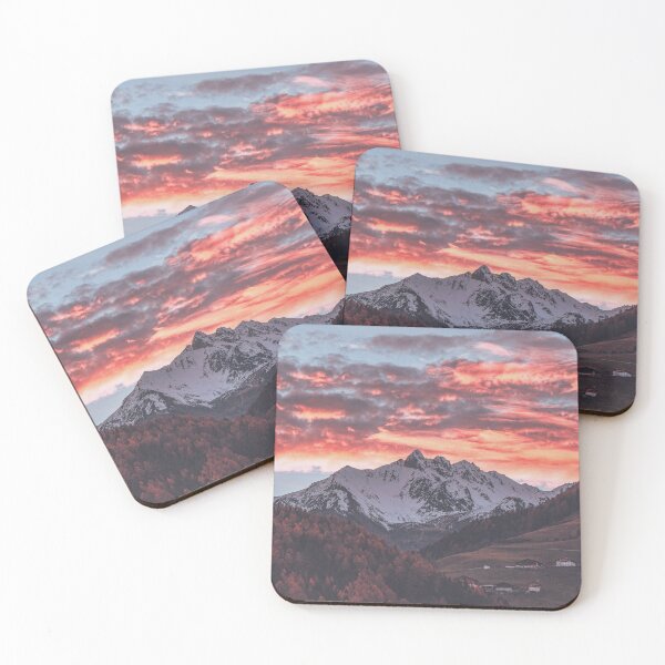Item preview, Hermosa vista panorámica cálida de la montaña cubierta de nieve designed and sold by Lin Store.