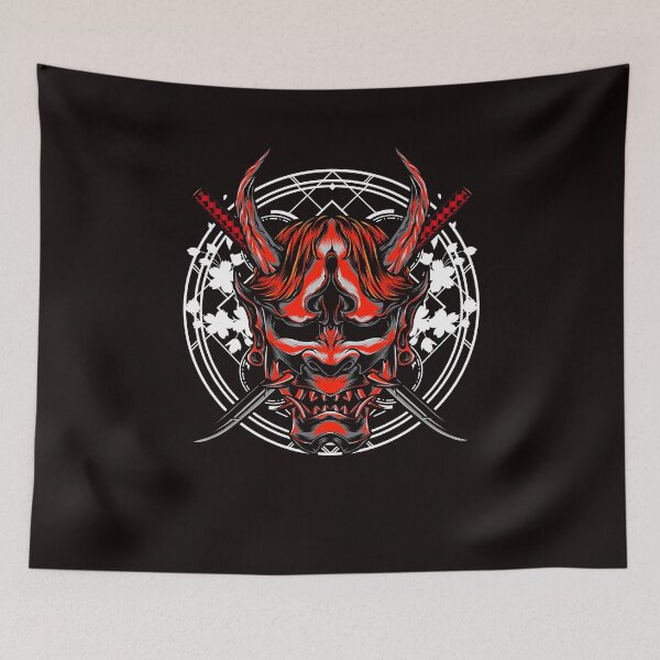 Item preview, Japan Warrior Skull Samurai Kendo Katana Ninja Shinobi Mempo designed and sold by TomGiantDesigns.