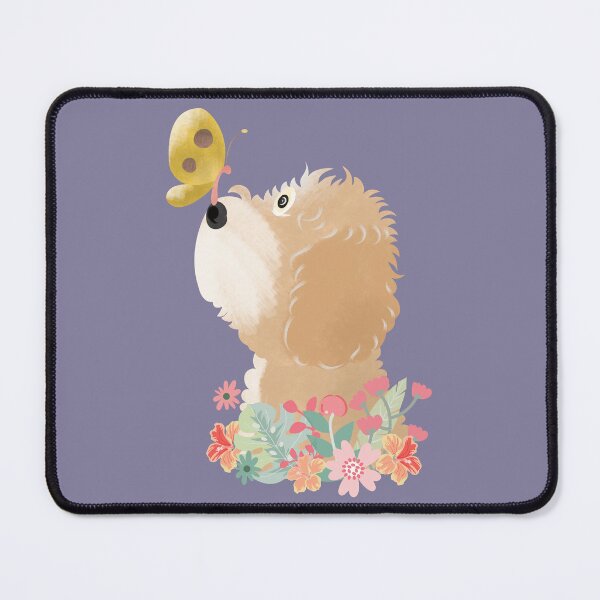 Item preview, Hello Spring! White Cream Goldendoodle Labradoodle Cockapoo Cavapoo designed and sold by Lulupainting.