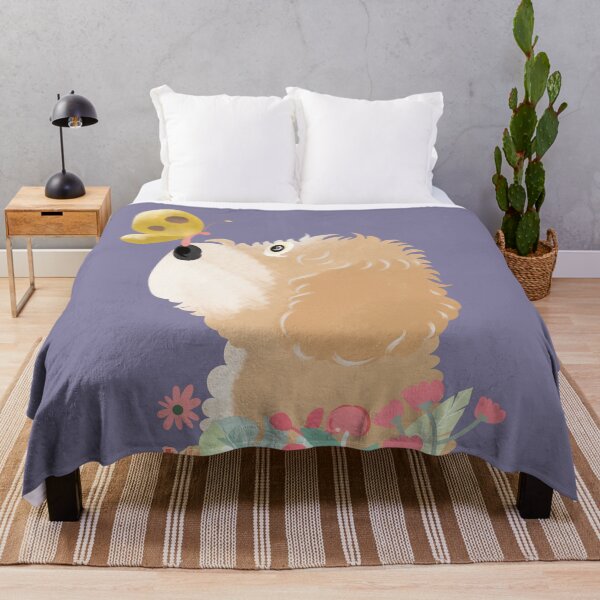 Item preview, Hello Spring! White Cream Goldendoodle Labradoodle Cockapoo Cavapoo designed and sold by Lulupainting.