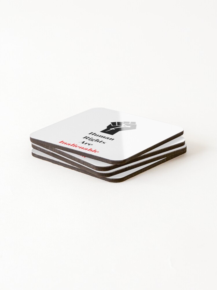 Thumbnail 4 of 5, Coasters (Set of 4), Human Rights Are Inalienable designed and sold by Freihalt.