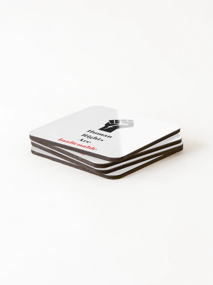 Thumbnail 4 of 5, Coasters (Set of 4), Human Rights Are Inalienable designed and sold by Freihalt.