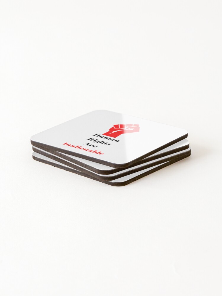 Thumbnail 4 of 5, Coasters (Set of 4), Human Rights Are Inalienable designed and sold by Freihalt.
