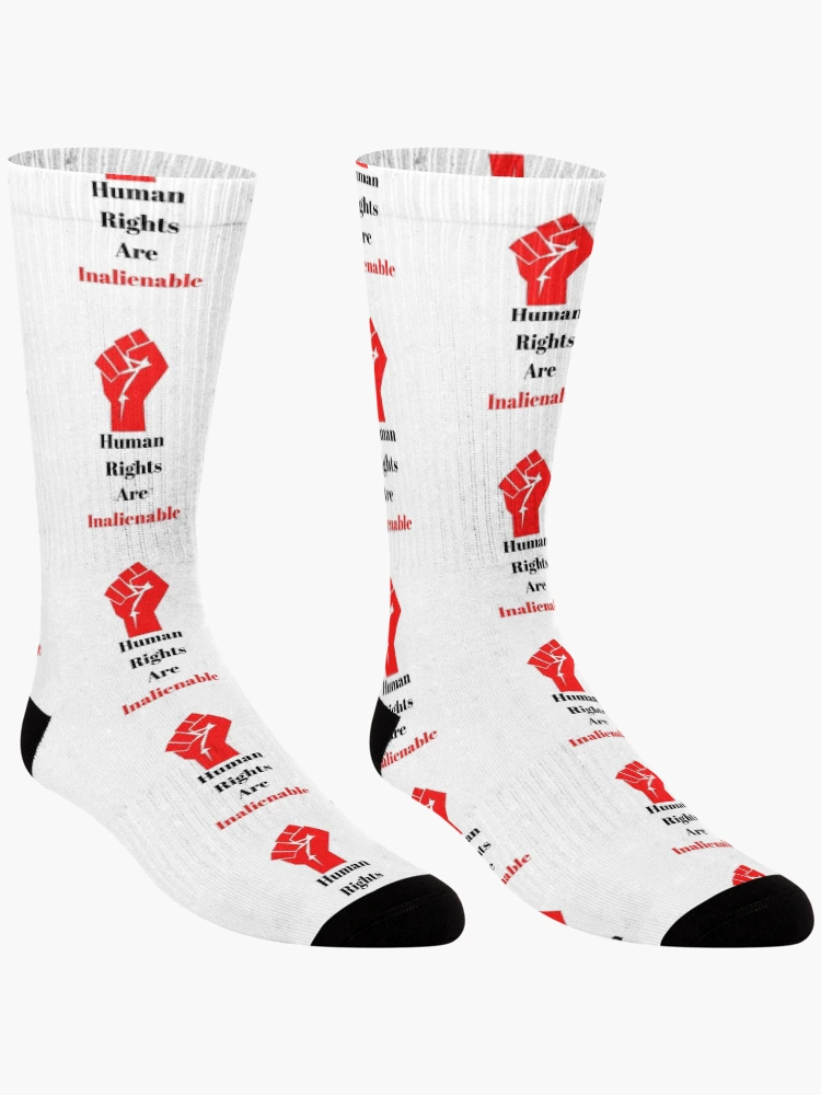 Thumbnail 3 of 5, Socks, Human Rights Are Inalienable designed and sold by Freihalt.
