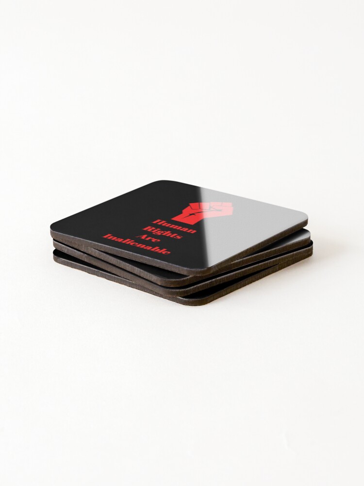 Thumbnail 4 of 5, Coasters (Set of 4), Human Rights Are Inalienable designed and sold by Freihalt.