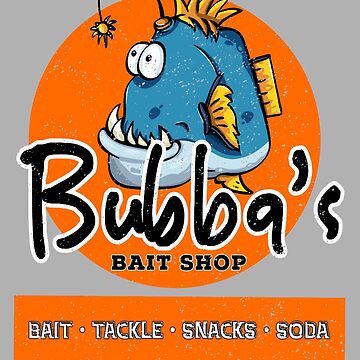 Bubba's Bait Shop Tackle Funny Humorous Fishing Fisherman Lake Life Design  | Sticker