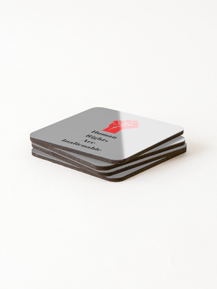 Thumbnail 4 of 5, Coasters (Set of 4), Human Rights Are Inalienable designed and sold by Freihalt.