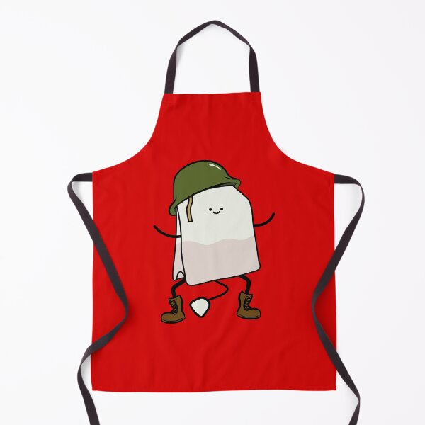 Item preview,  cute teabag crouching wearing a ww2 army helmet designed and sold by Captain-Jackson.
