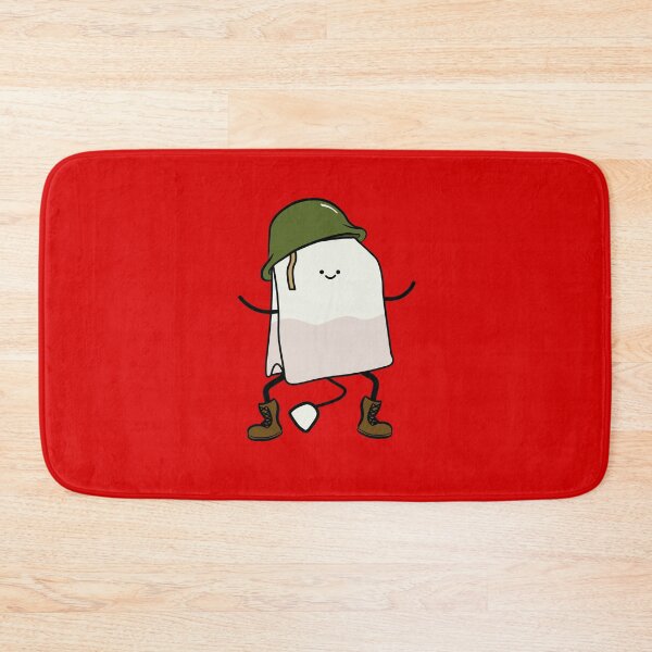 Item preview,  cute teabag crouching wearing a ww2 army helmet designed and sold by Captain-Jackson.