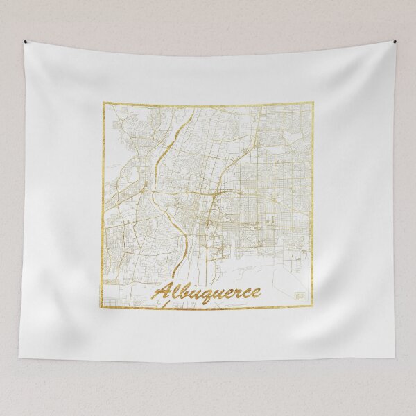 Item preview, Albuquerque Map Gold designed and sold by HubertRoguski.