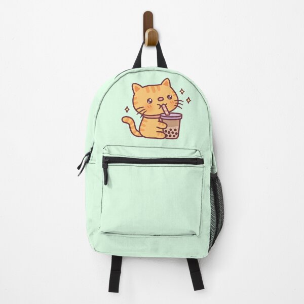 Item preview, Cute Orange Tabby Cat Drinking Boba Tea designed and sold by rustydoodle.