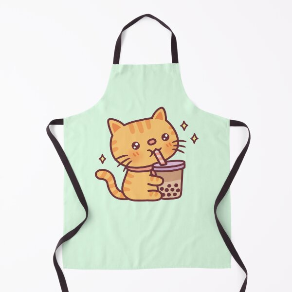 Item preview, Cute Orange Tabby Cat Drinking Boba Tea designed and sold by rustydoodle.