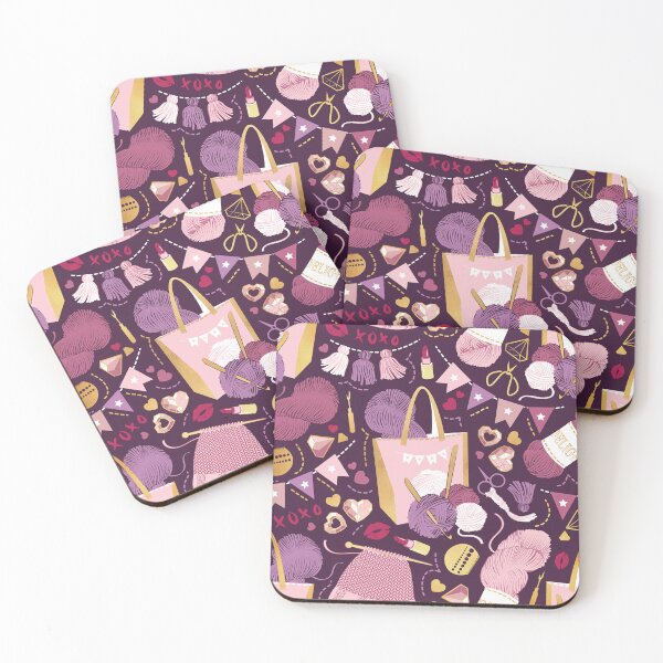 Item preview, Knitting party // pink violet and gold designed and sold by SelmaCardoso.