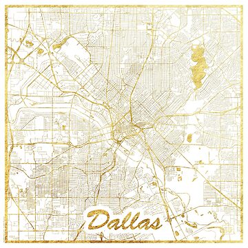 Artwork thumbnail, Dallas Map Gold by HubertRoguski