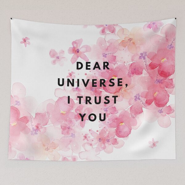 Item preview, Dear Universe I Trust You, Inspirational, Motivational, Universe, Manifest, Watercolor designed and sold by Magic Love Art Print.