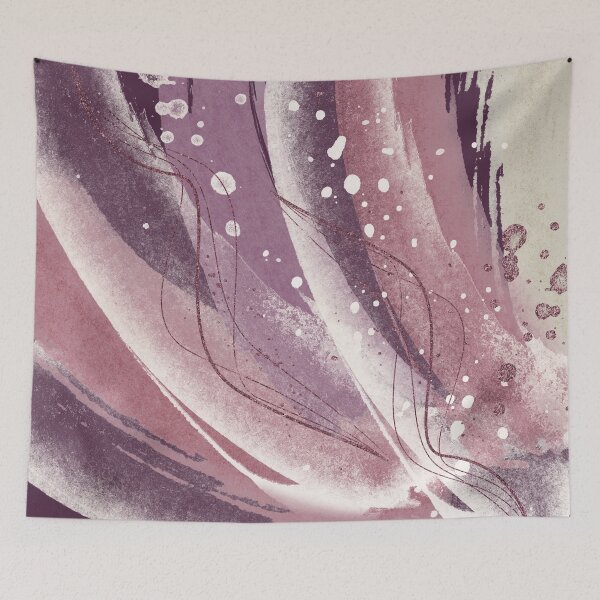 Item preview, Abstract Rushes in Egg Plant designed and sold by simplydesignart.