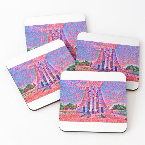 Item preview, Excursión de un día a Nkrumah Memorial, Accra- Impresión de arte de ilustración moderna y colorida brillante – Póster abstracto de viaje de Ghana designed and sold by MrGiftee.