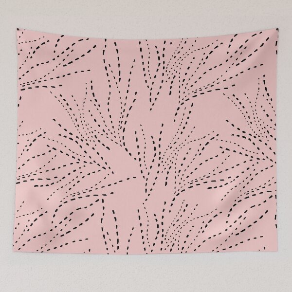 Item preview, Brown floral polka dots on pink ground pattern designed and sold by Featuring Lynn.