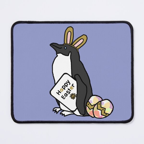 Item preview, Funny Happy Easter Penguin in Easter Bunny Ears designed and sold by ellenhenry.