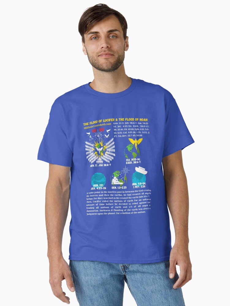 Thumbnail 1 of 7, Classic T-Shirt, The Flood of Lucifer and Noah - Christian designed and sold by 1thes416.