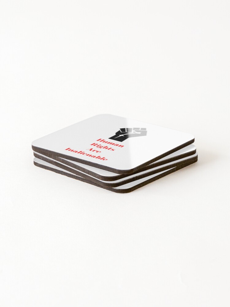Thumbnail 4 of 5, Coasters (Set of 4), Human Rights Are Inalienable designed and sold by Freihalt.