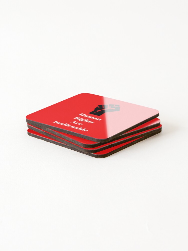 Thumbnail 4 of 5, Coasters (Set of 4), Human Rights Are Inalienable designed and sold by Freihalt.