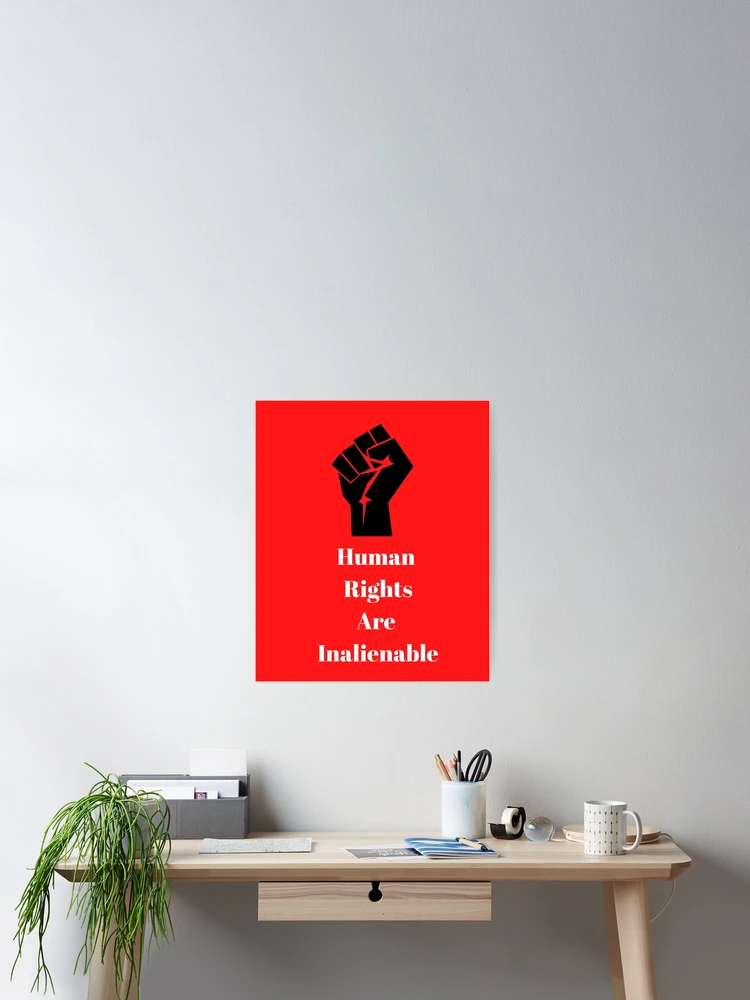 Thumbnail 2 of 3, Poster, Human Rights Are Inalienable designed and sold by Freihalt.