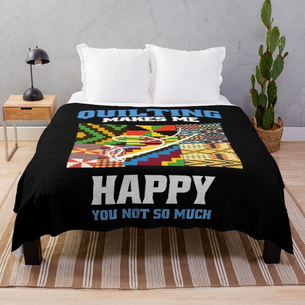 Item preview, Quilting Makes Me Happy Funny Quilter Sewer Sewing design designed and sold by Merchking1.