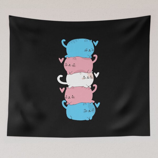 Item preview, Transgender Cat Mountain Train Pride Cats Pile Cute Gifts  designed and sold by alenaz.