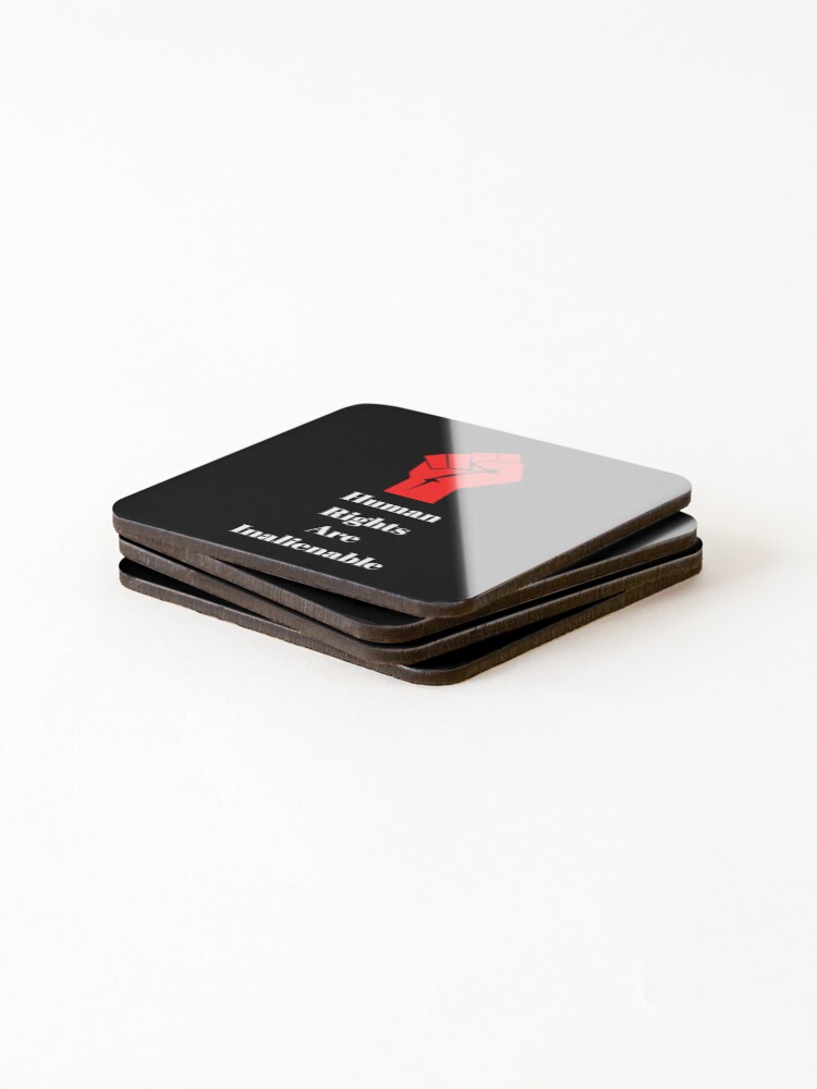 Thumbnail 4 of 5, Coasters (Set of 4), Human Rights Are Inalienable designed and sold by Freihalt.
