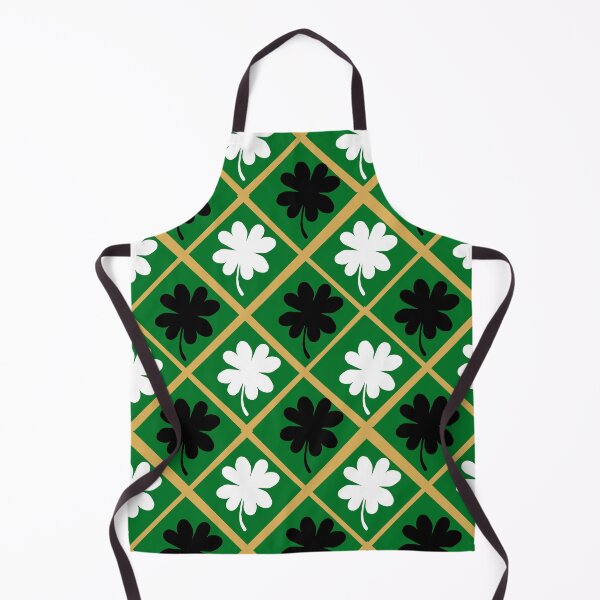 Item preview, St Patrick's day 4 leaf clover Gold Green black and White diamond pattern designed and sold by DemonicGloom.