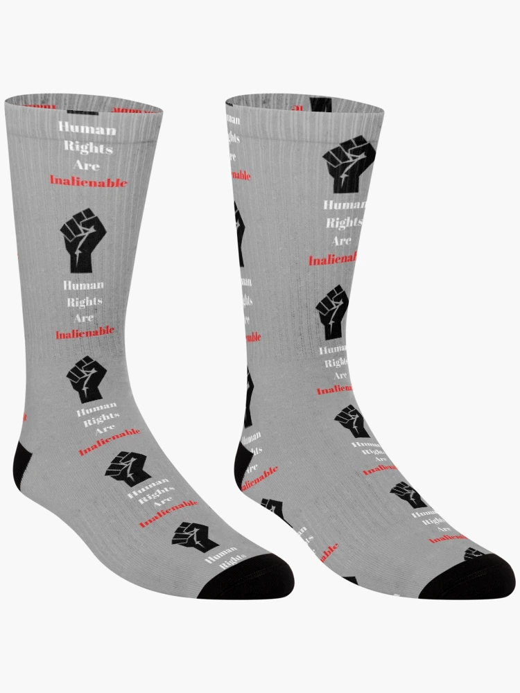 Thumbnail 3 of 5, Socks, Human Rights Are Inalienable designed and sold by Freihalt.