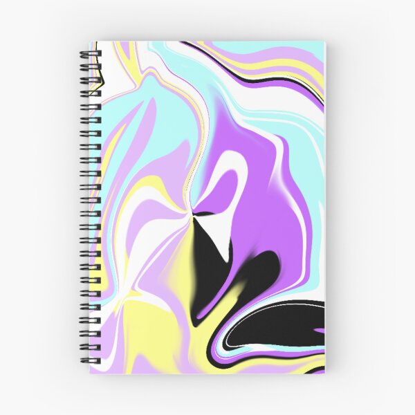 Item preview, Abstract Liquid Art Pattern Pastel Blue, Yellow, and Purple Colors designed and sold by quinellie.