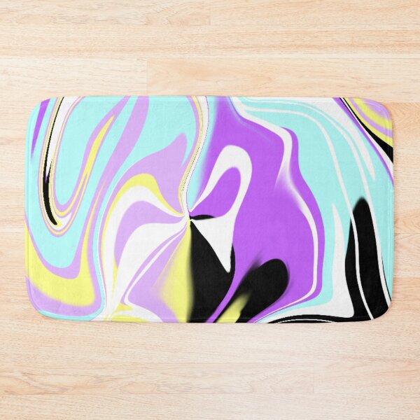 Item preview, Abstract Liquid Art Pattern Pastel Blue, Yellow, and Purple Colors designed and sold by quinellie.