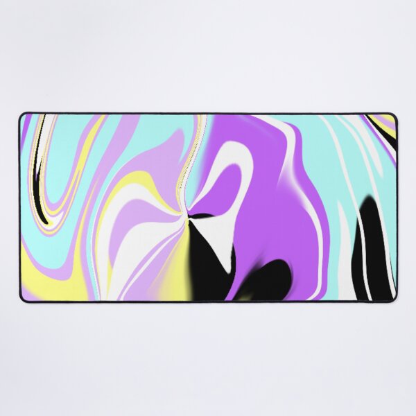 Item preview, Abstract Liquid Art Pattern Pastel Blue, Yellow, and Purple Colors designed and sold by quinellie.