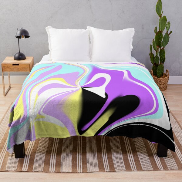 Item preview, Abstract Liquid Art Pattern Pastel Blue, Yellow, and Purple Colors designed and sold by quinellie.