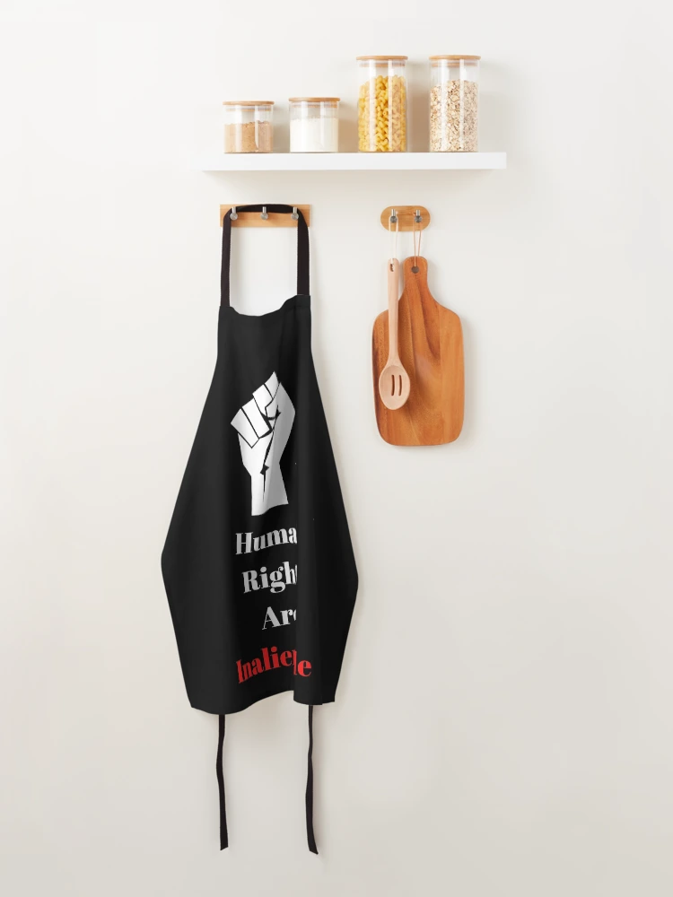 Thumbnail 4 of 6, Apron, Human Rights Are Inalienable designed and sold by Freihalt.