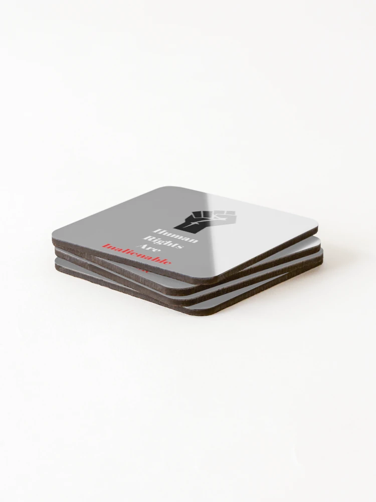 Thumbnail 4 of 5, Coasters (Set of 4), Human Rights Are Inalienable designed and sold by Freihalt.